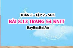 Bài 8.13 trang 54 Toán 6 Tập 2 Kết nối tri thức